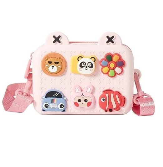 Farraige Cartoon Soft Silicone Bag Crossbody Shoulder Bag Purse Waterproof Anti Fall Stationery Storage Bag Handbag Sweet Birthday Gift For Children Students Girls