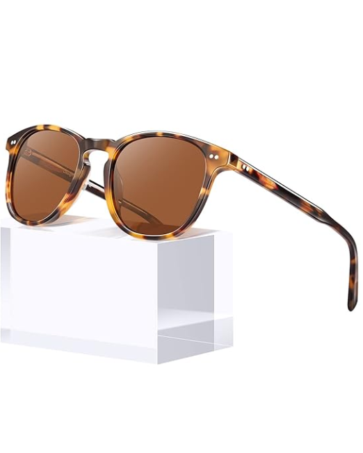 CARFIA Retro Polarized Sunglasses for Women Small and Medium Face UV Protection, Handcrafted Acetate Frame Sunnies