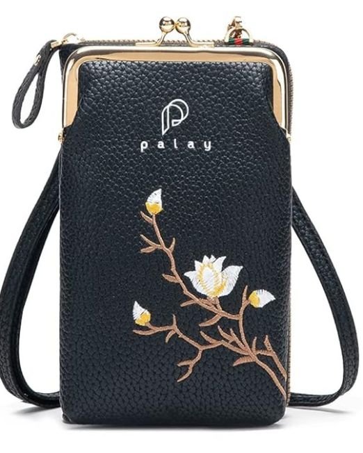 PALAY Women's Small Cross-Body Phone Bag Stylish PU Leather Mobile Cell Phone Holder Pocket Purse Wallet Sling Bag Mini Shoulder Bags
