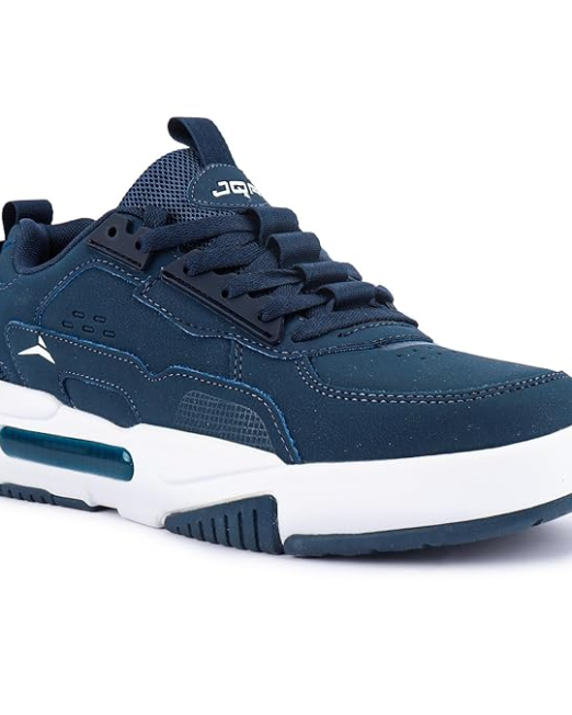 JQR Signature Men's Casual Sneaker Shoes Synthetic Upper Lace up Design Soft Cushioned Memory Foam Insole Extra Grip Anti Skid Comfortable Lightweight Durable for Gym, Workout, Walking & Everyday