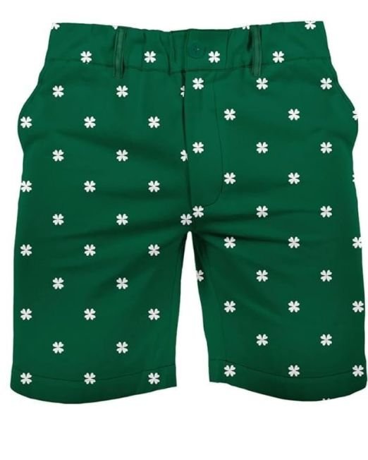 Tipsy Elves St Patricks Day Shorts for Men - Classic St Paddys Designs and Patterned Adult Shorts, Shamrock