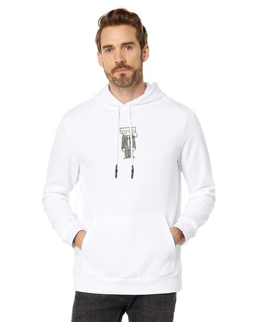 Lagerfeld Paris Men's Soft Solid Hoodie