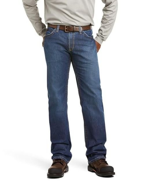 Flame Resistant M4 Low Rise Basic Boot Cut Jean – Men’s Durable Work Jeans Clay