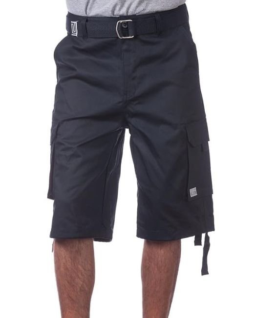 Pro Club Men's Cotton Twill Cargo Shorts with Belt - Regular and Big & Tall Sizes