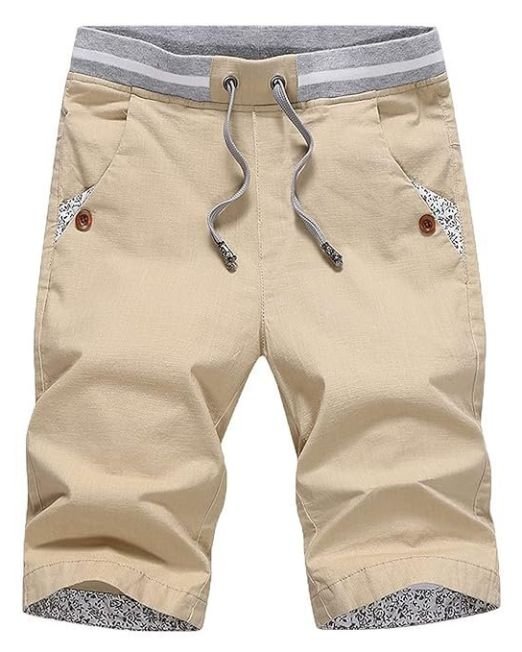 yayay Men's Shorts Summer Casual Baggy Shorts Fashionable Loose Pure Cotton Colour Shorts