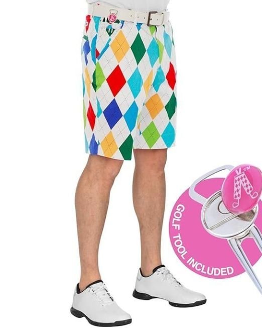 Golf Shorts Men, Crazy Golf Shorts for Men, Mens Golf Shorts, Funny Golf Shorts for Men, King of Diamonds
