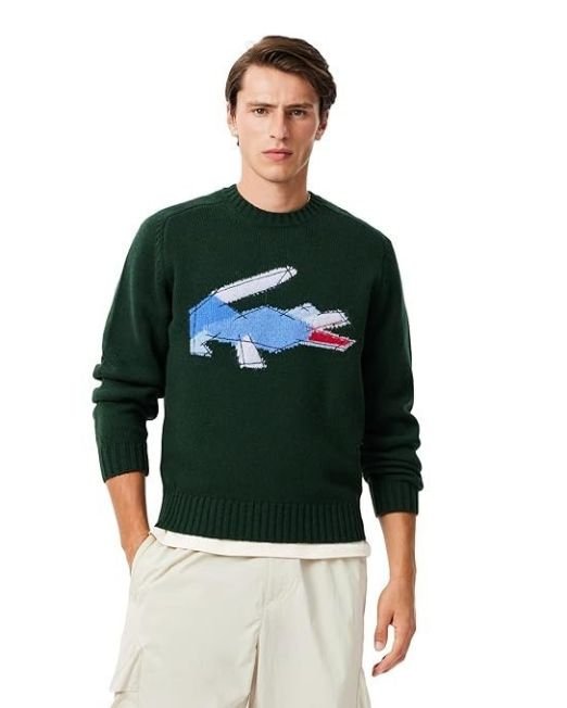 Lacoste Men's Wool Modern Pullover Sweater