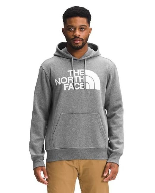 North Face Men's Half Dome Pullover Hoodie, TNF Medium Grey Heather/TNF White